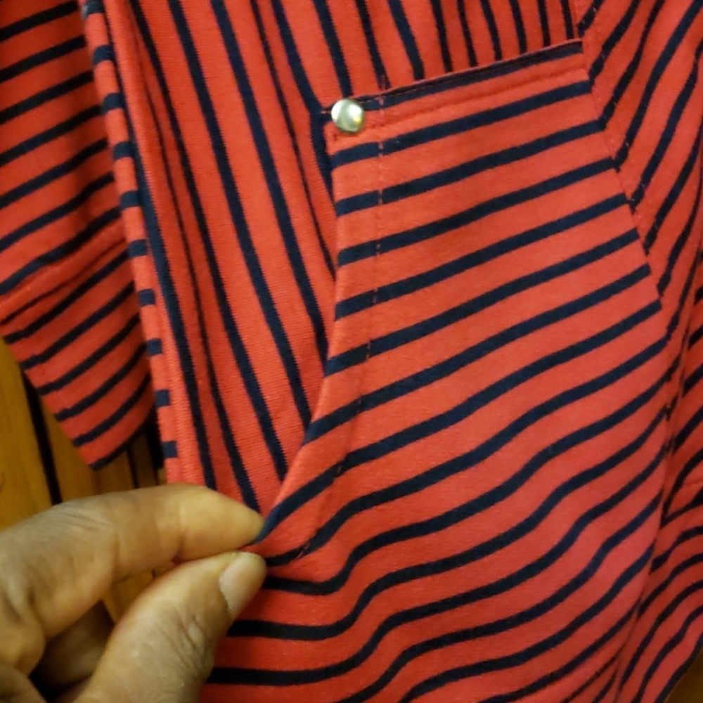 Northstyle Red & Black Stripe Blouse Size M - Picture 8 of 8